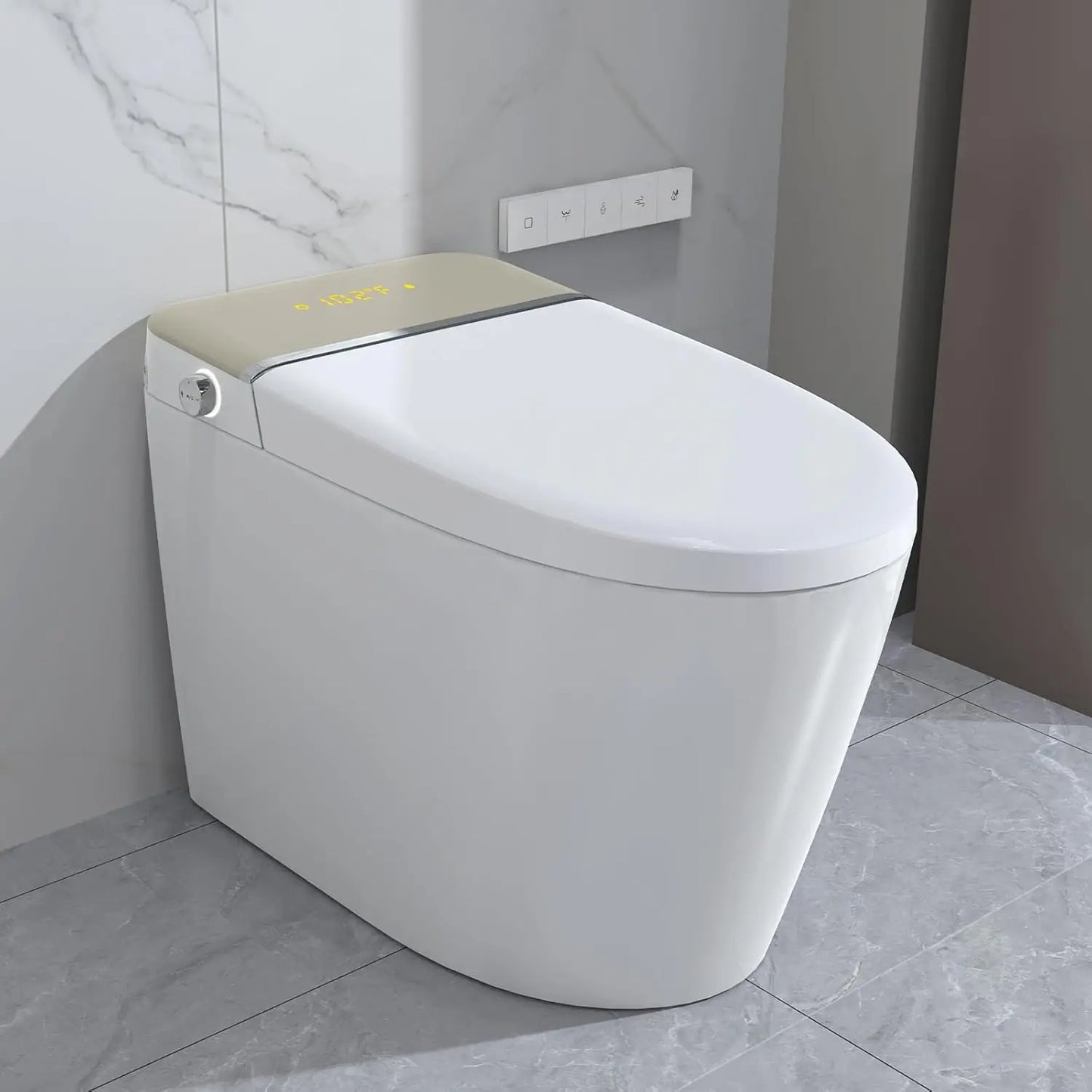 Smart Toilet Bidet With Auto Open Close Heated Premium Seat
