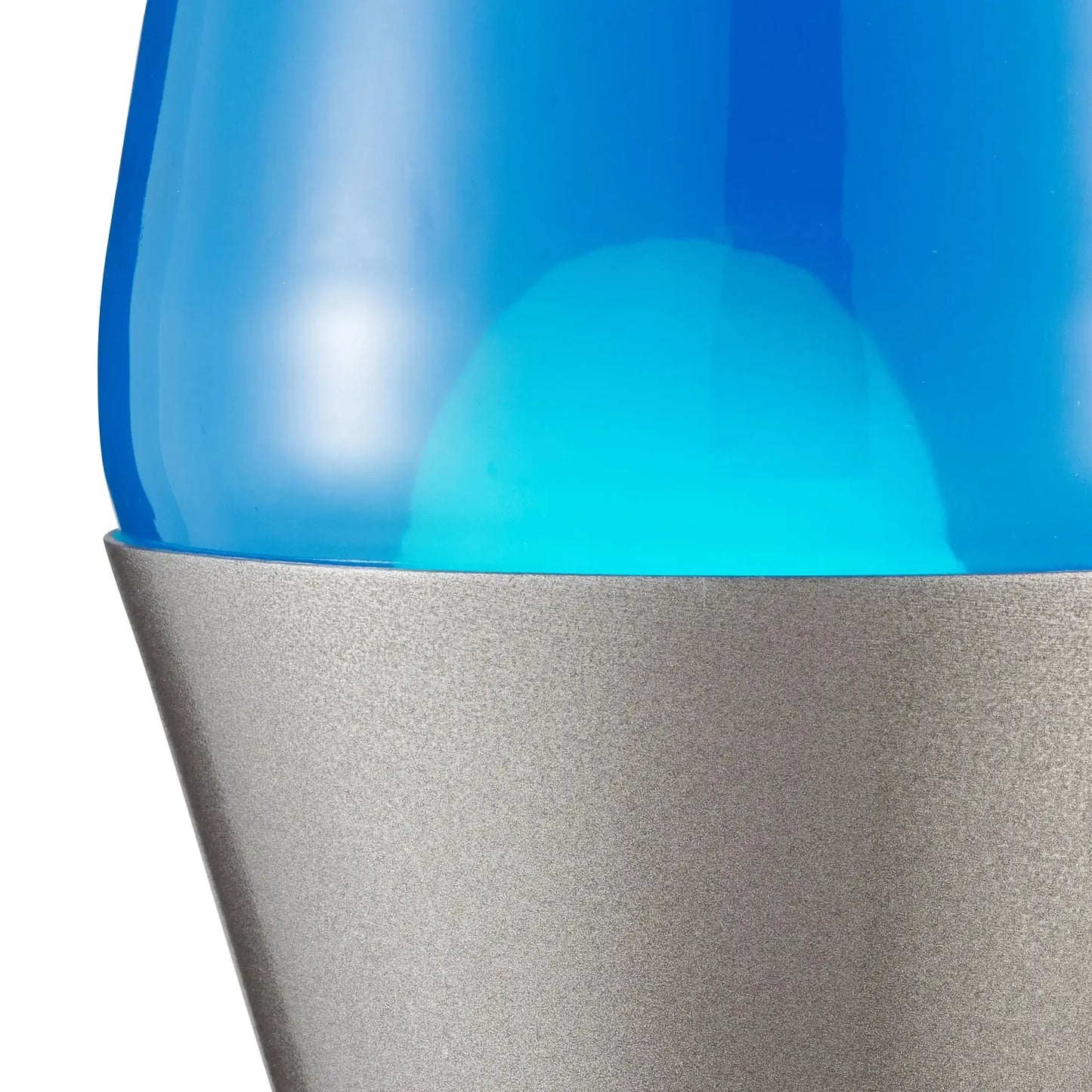 【14.5" White Wax Lava Lamp】Blue Liquid, Silver Base, 25W Bulb. Mood Lighting for Bedroom