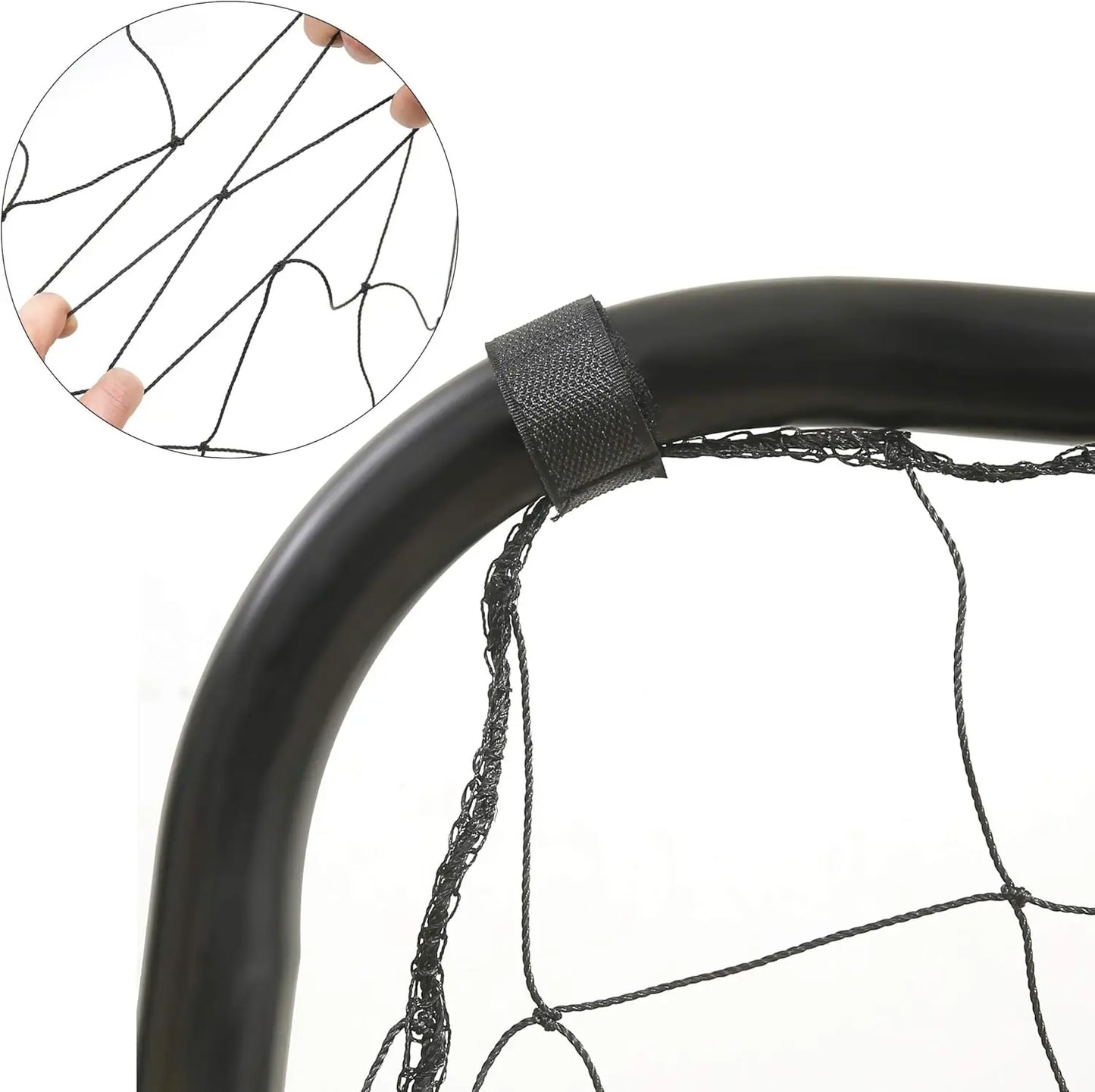 Children's Soccer Goal 12 x 6 Foot, in Garden, Courtyard, Park, Beach, Metal Pipes and PE Net, Quick Assembly,Black USZQ366B01V1