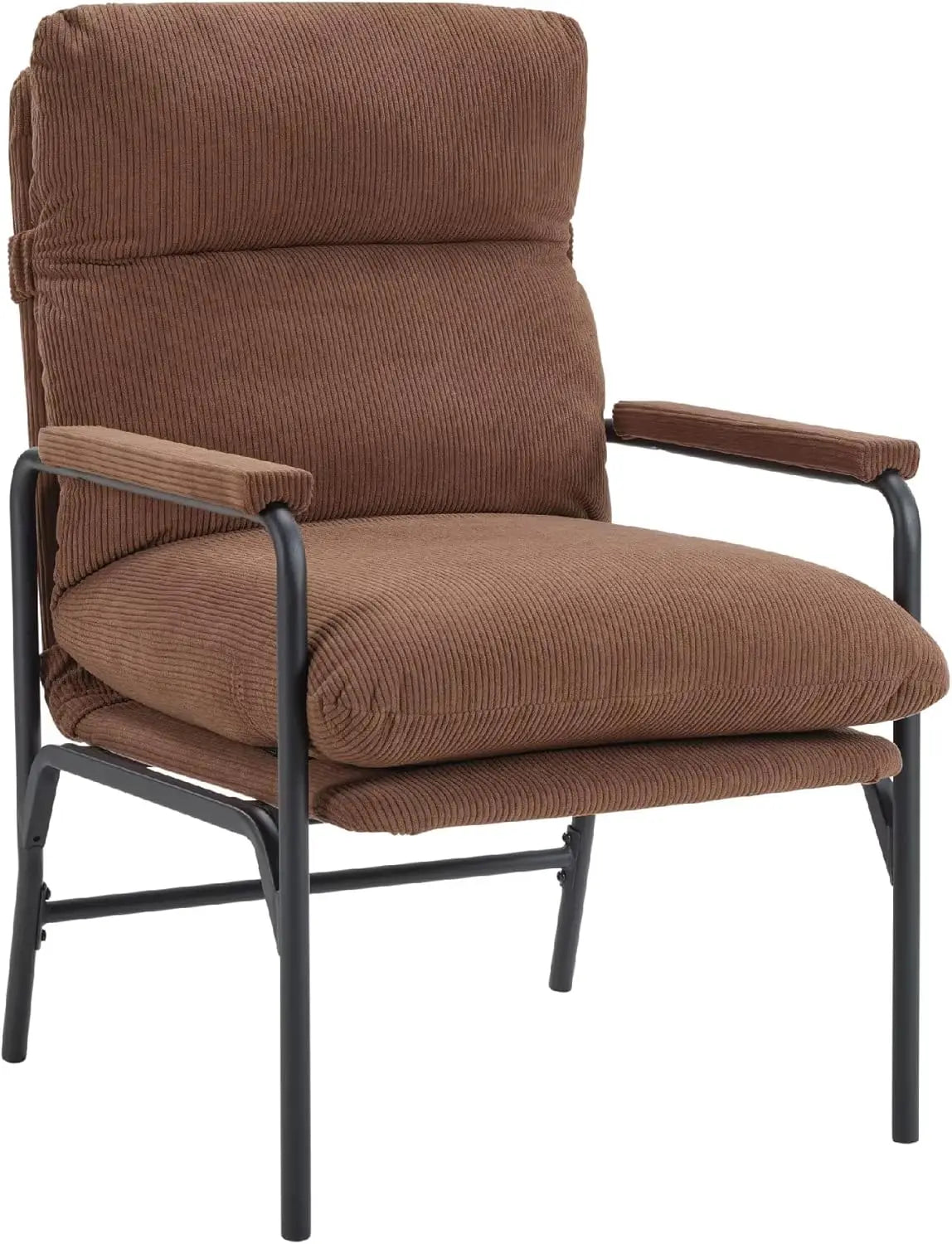 Accent Chair for Living Room,Arm Chair for Bedroom,with Wide Large Plus Size Cushion,Metal Frame,Reading Bedroom Chair