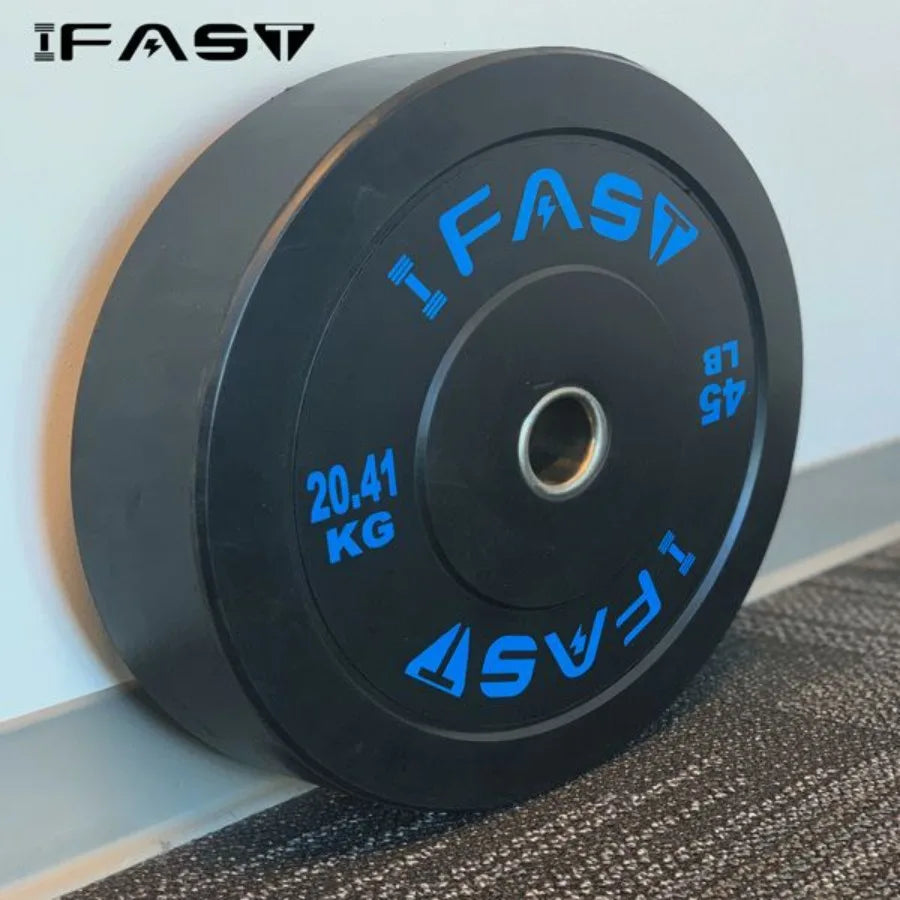 Olympic Weight Plates Rubber Bumper Plates 2 Inch Steel Insert 45lb Bundle Options Available for Home Gym Strength Training Wei