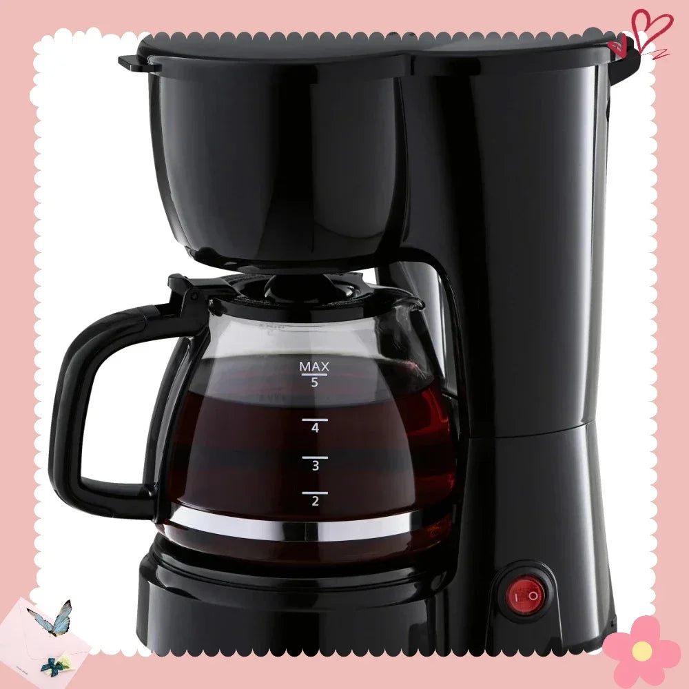 Hign-concerned 5 Cup Drip Coffee Maker With Filter Basket