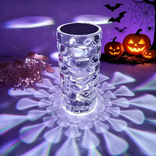 Table Lamp For Bedroom - Bedside Lamps For Night Stands, , Crystal Table Lamp With 16-Color Changing RGB Diamond Table Lamp