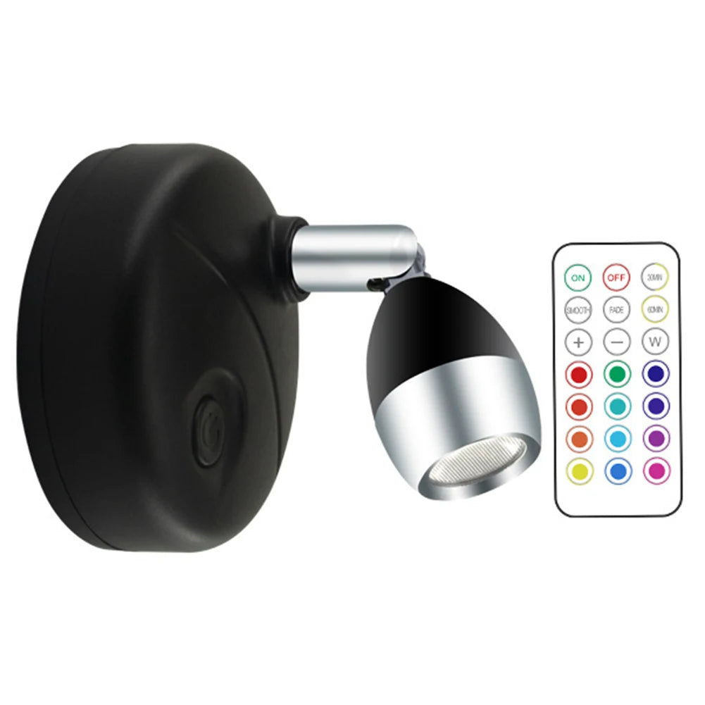 13 Colours Wall Sconces Lamp Battery Operated RGB Night Light Light Last Up To 20000H for Bedroom Bedside for Living Room Closet