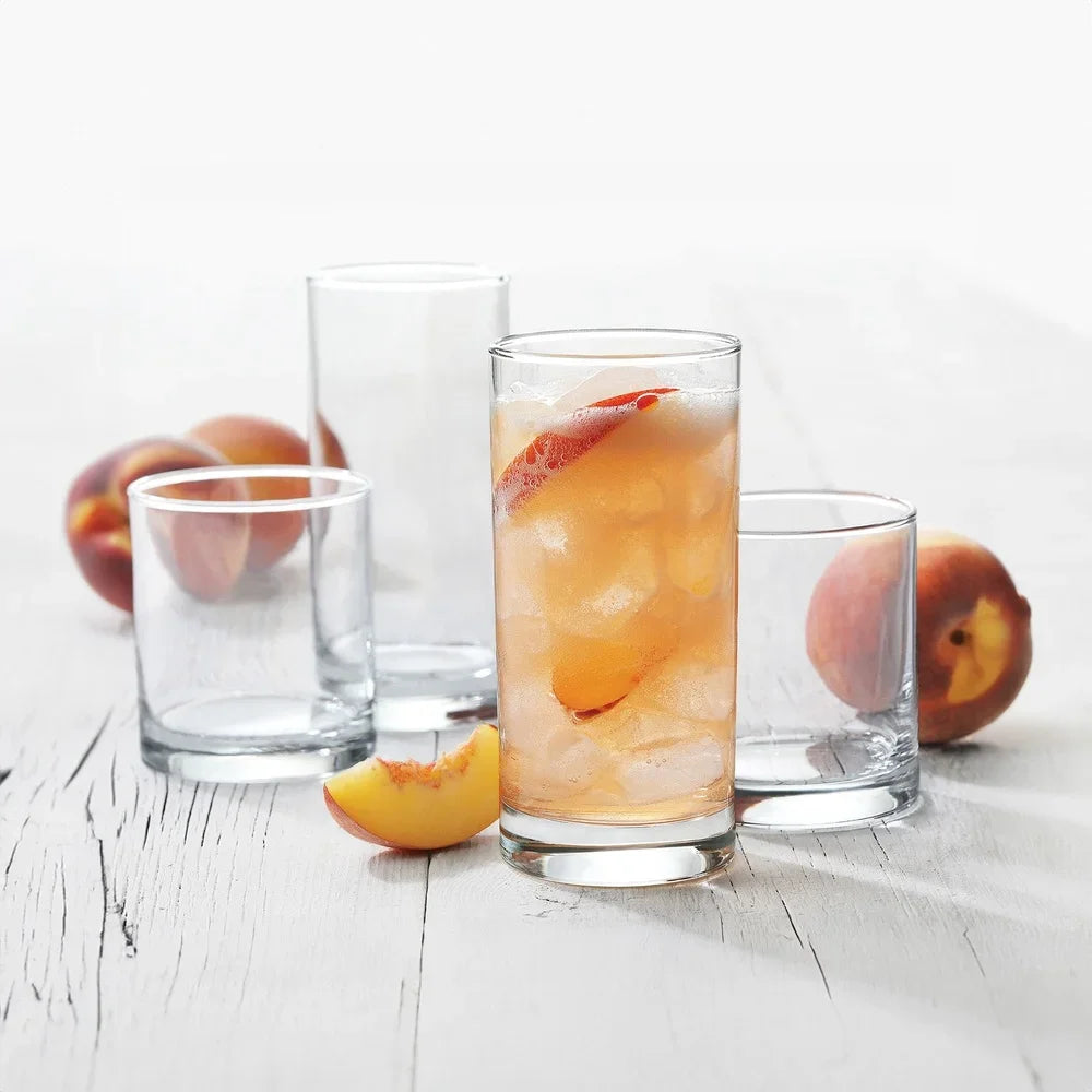 12 Piece Clear Drinkware Set Cooler Tennyson Glasses Ideal Juice Water Mixed Drinks Durable Easy to Clean Versatile Tableware
