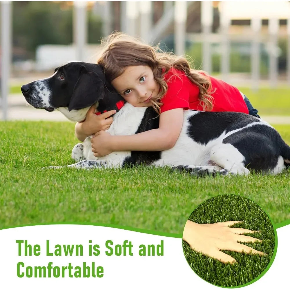 5x8 Ft Realistic Artificial Turf Grass Rug,  Indoor Outdoor Garden Lawn Landscape Patios Decoration, Artificial Lawn