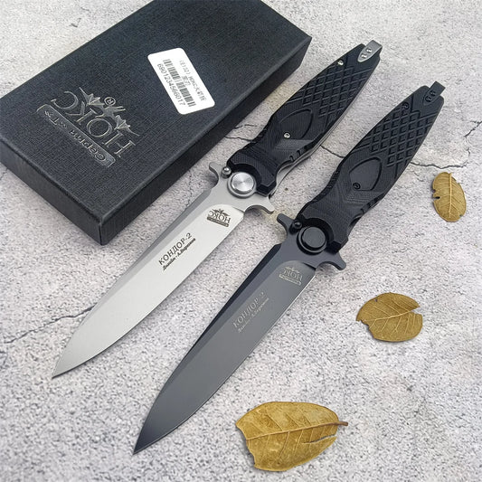 Russian Hokc Hunting Knife Outdoor Tactical Military Pocket Folding Knife EDC Pocket Knife Practical Cutting Knife Men's Gift