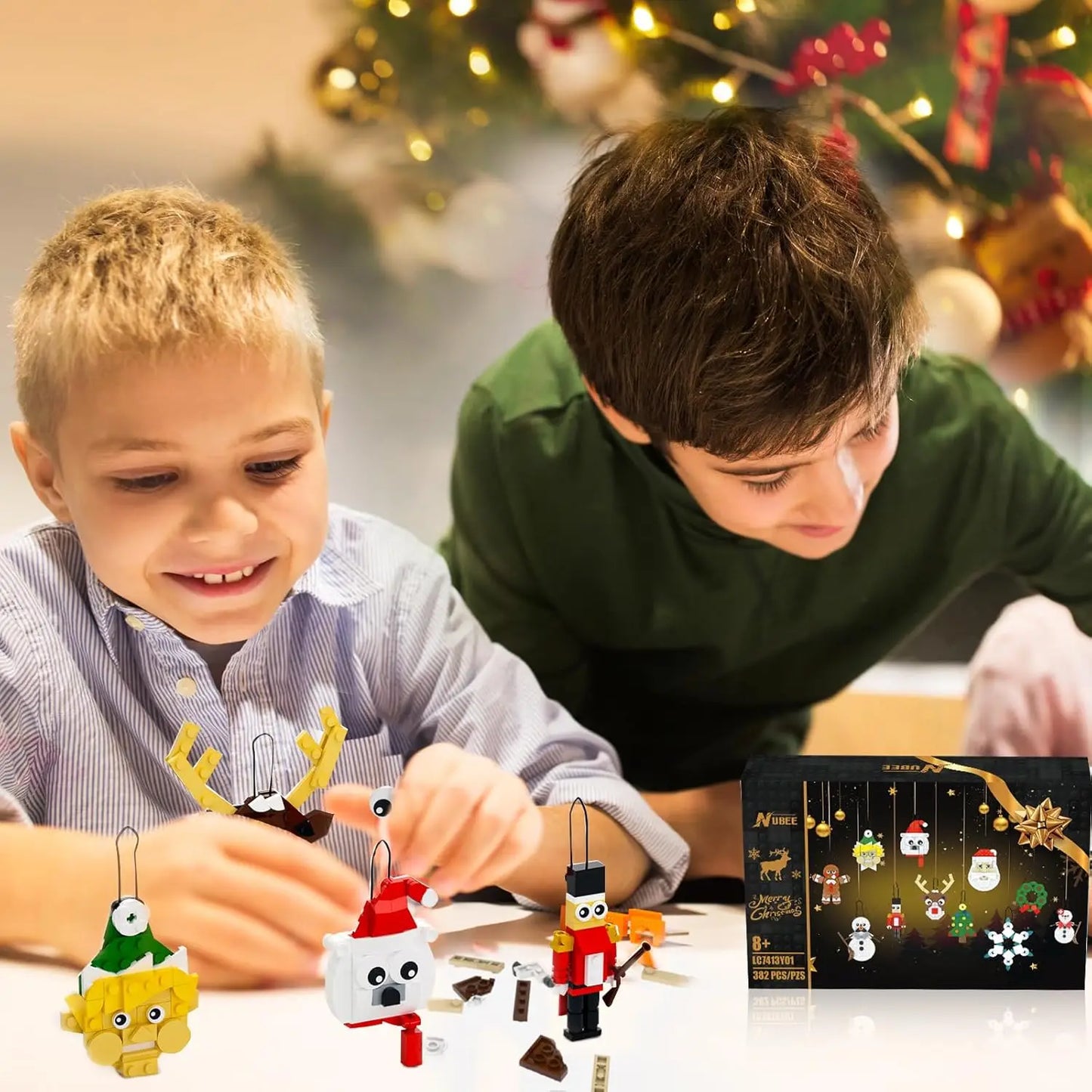 Christmas Ornaments Building Kit, Christmas Tree, Wreath, Santa, Snowman, Gingerbread, Reindeer, Nutcrackers, Snowflake 11-in-1
