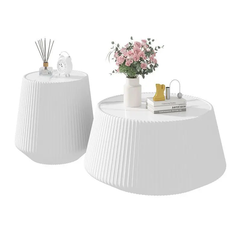 Cream Style Stone Coffee Table For Modern Living Room