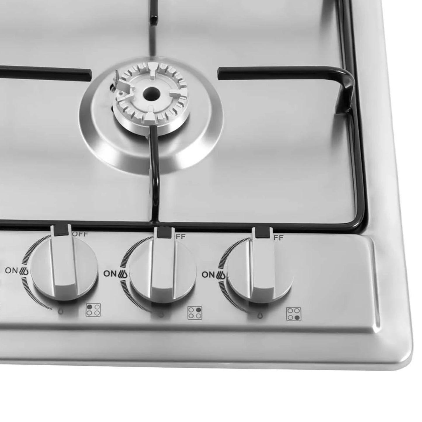 4-Burner NG Gas Stove Built-in Stainless Steel Gas Stove Durable Natural Gas Cooktop
