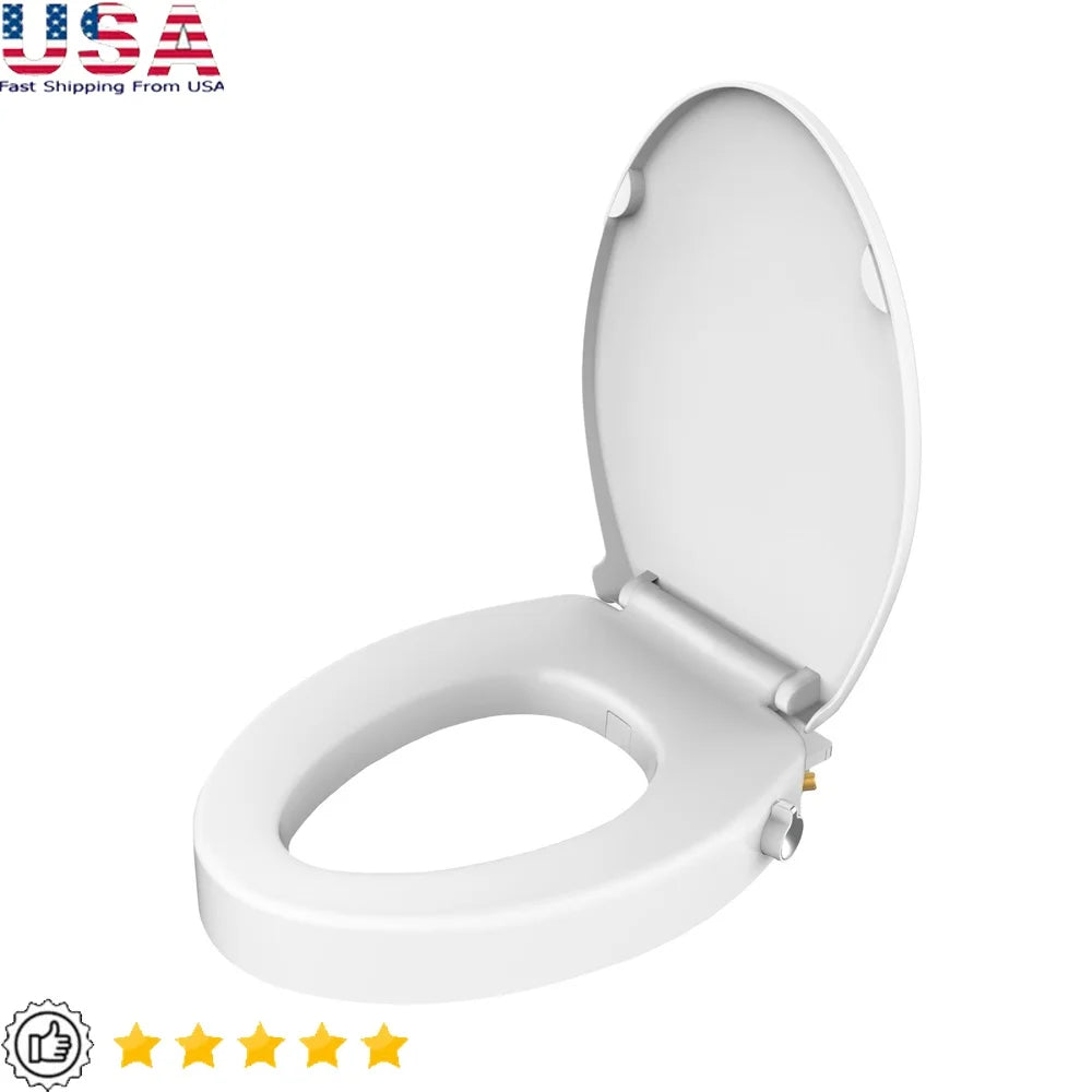XMSJ ADA Compliant Elongated Soft Close Toilet Seat Bidet