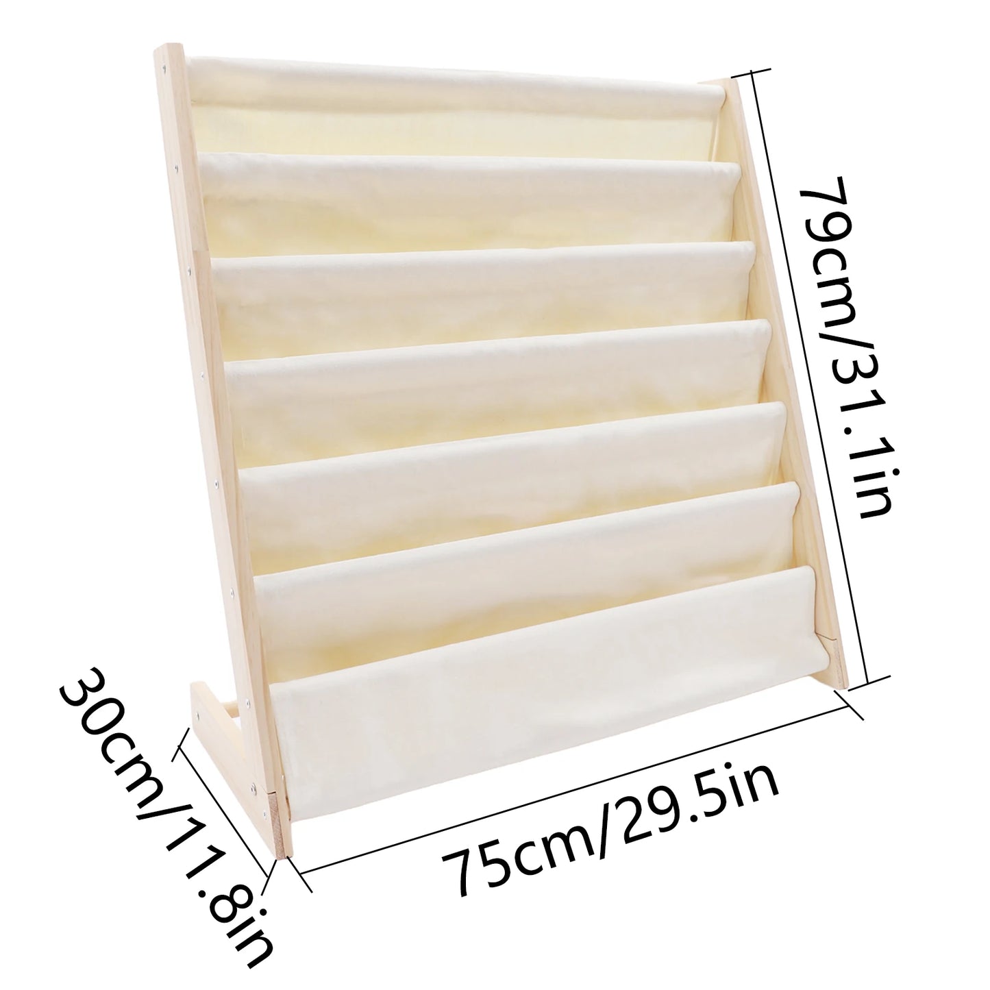 6-Tier Kids Bookshelf, Floor Standing Bookshelf for Kids, Children Book & Magazine Shelf Rack Organizer for Bedroom, Bookstore
