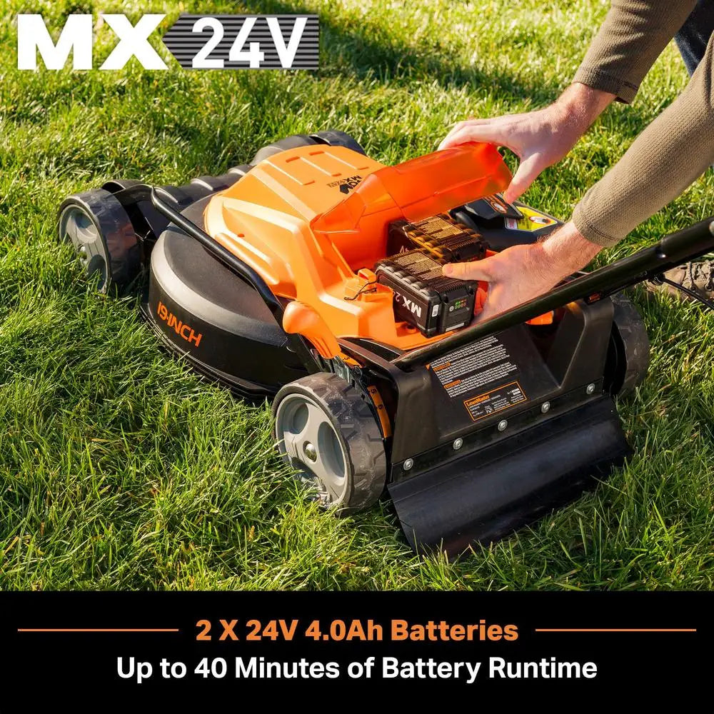 48V Max Cordless Mower Brushless 2X24V Battery Dual Charger