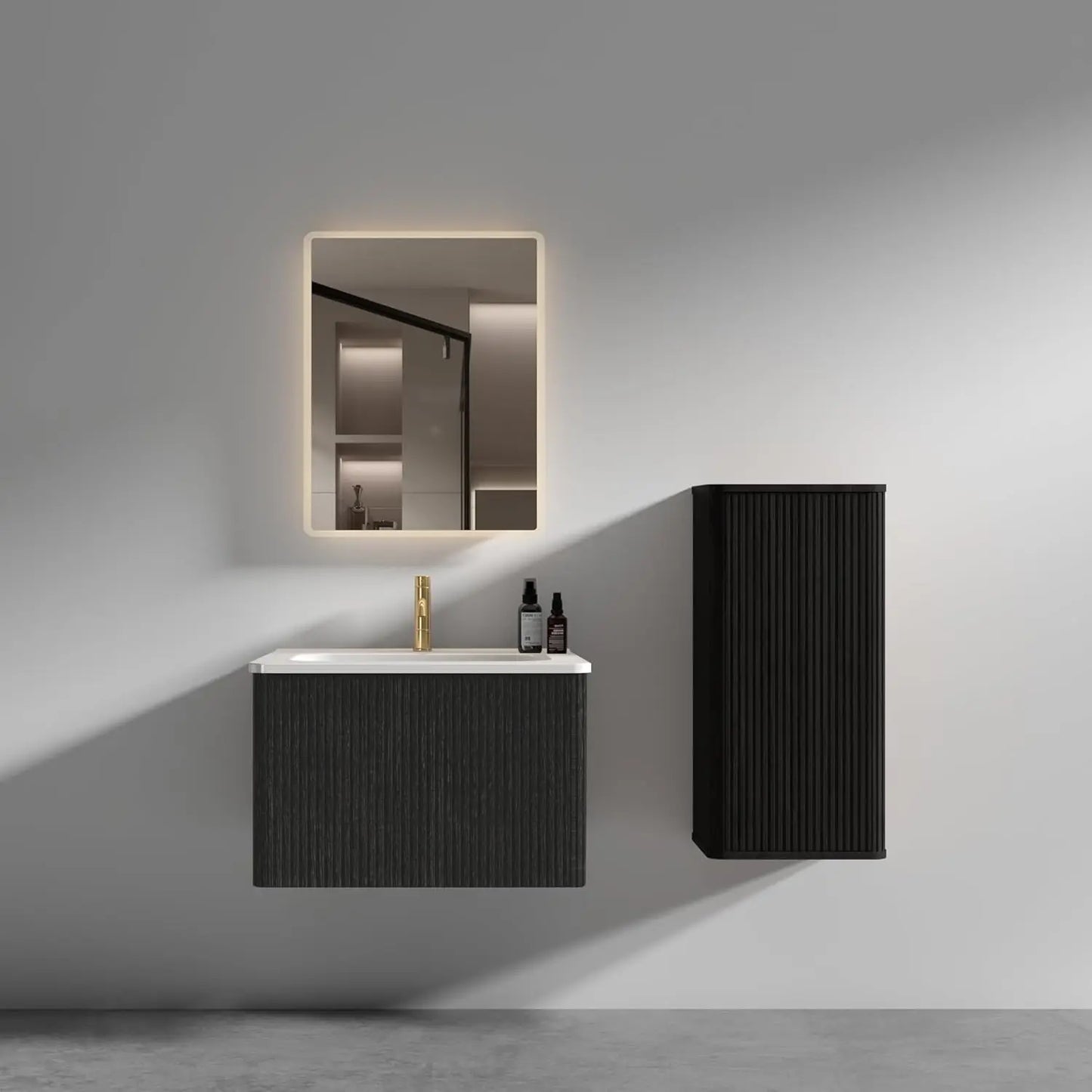 Premium Vanity With Sink Wall Mounted Floating One Piece