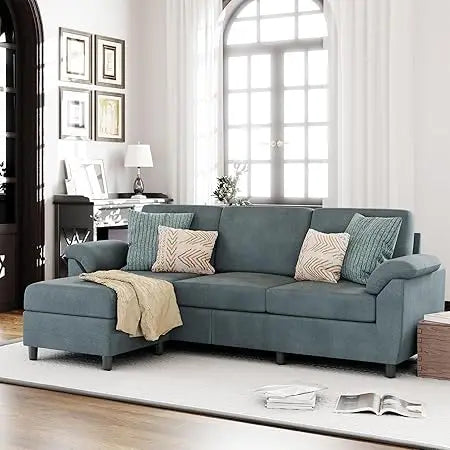 Modern Convertible Sectional Sofa Couch with Removable Pillows