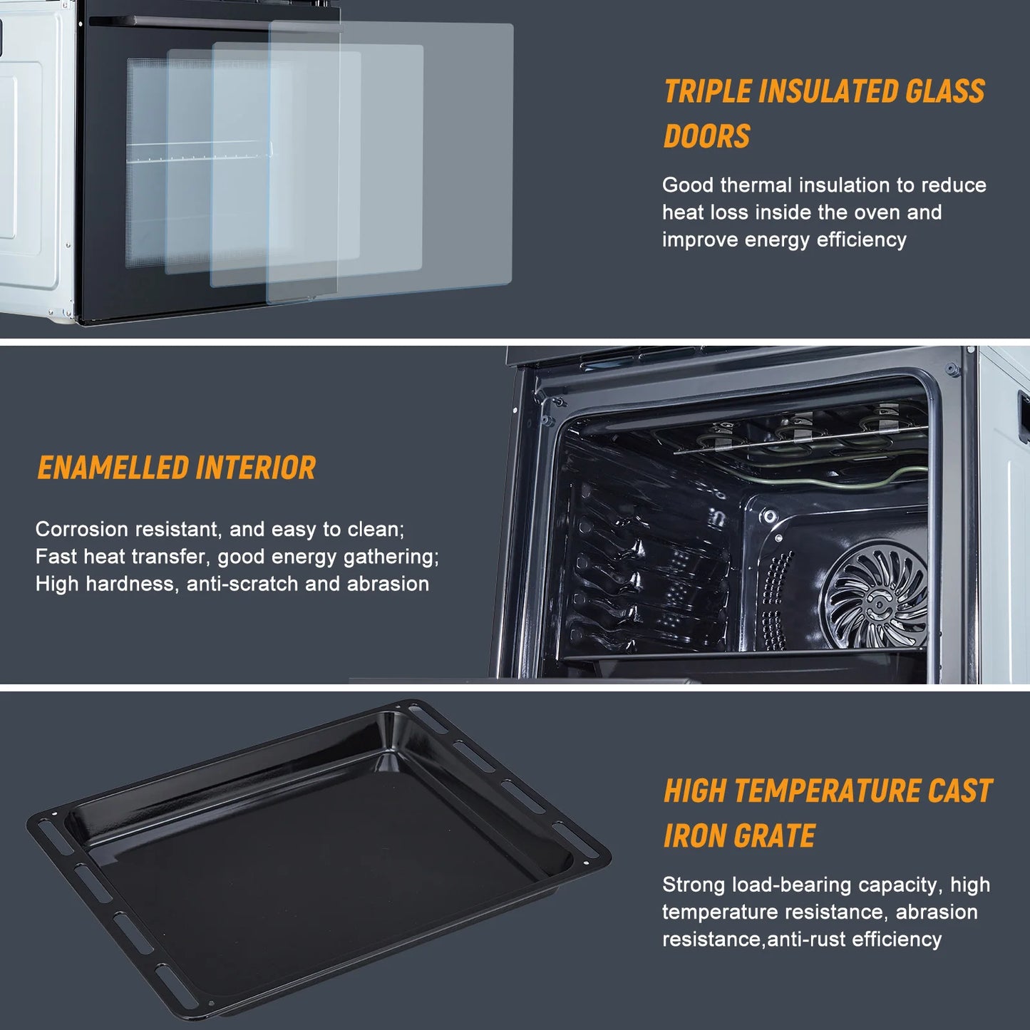 24 Inch Single Wall Oven Built In Convection Stainless Steel