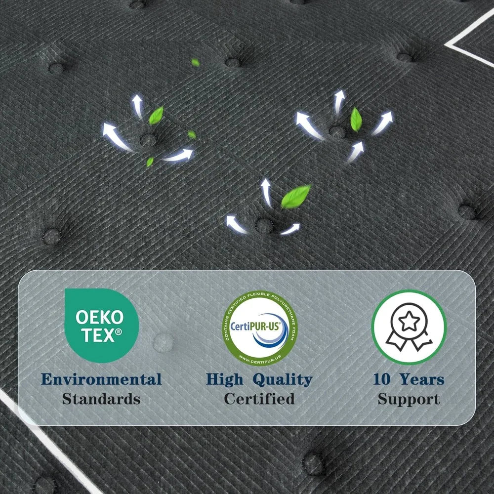 ANGDUO Gel Memory Foam Hybrid Mattress For Lumbar Support