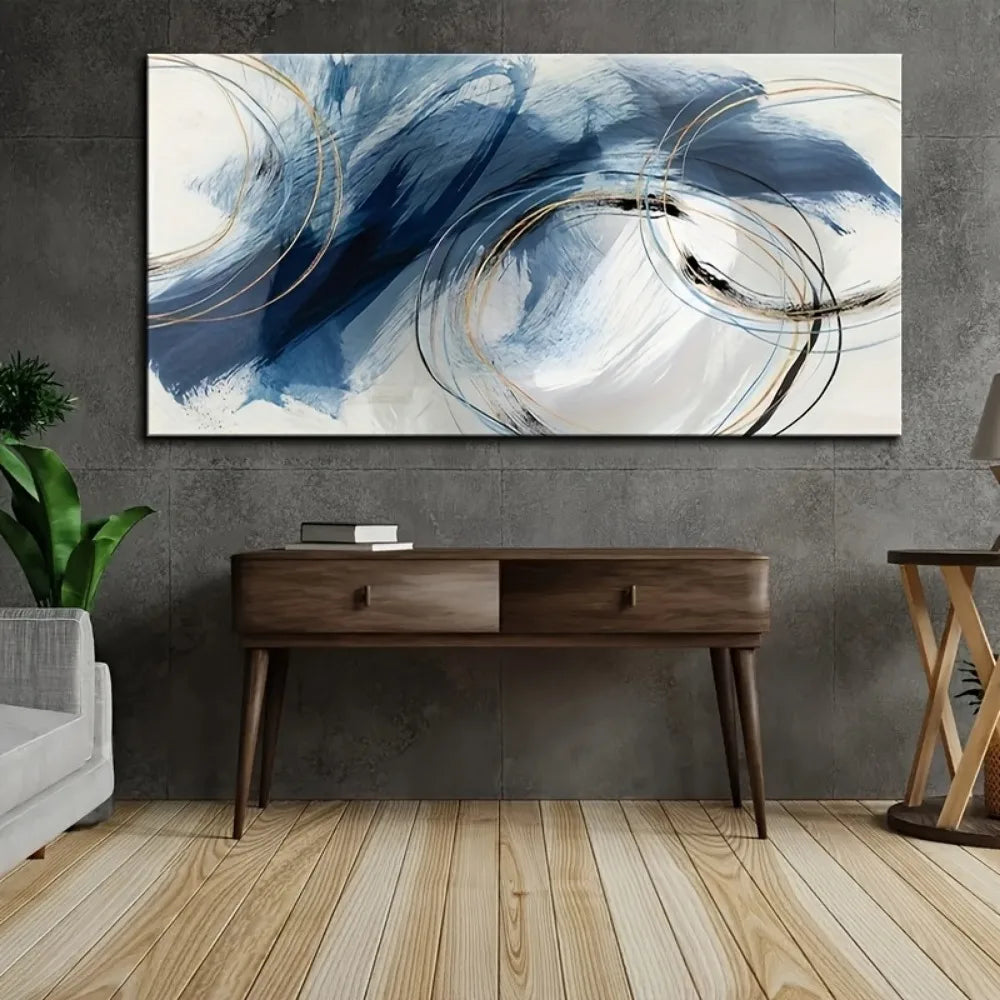 Dreamlike Line Art in Pine Frame Art Deco Decor Display