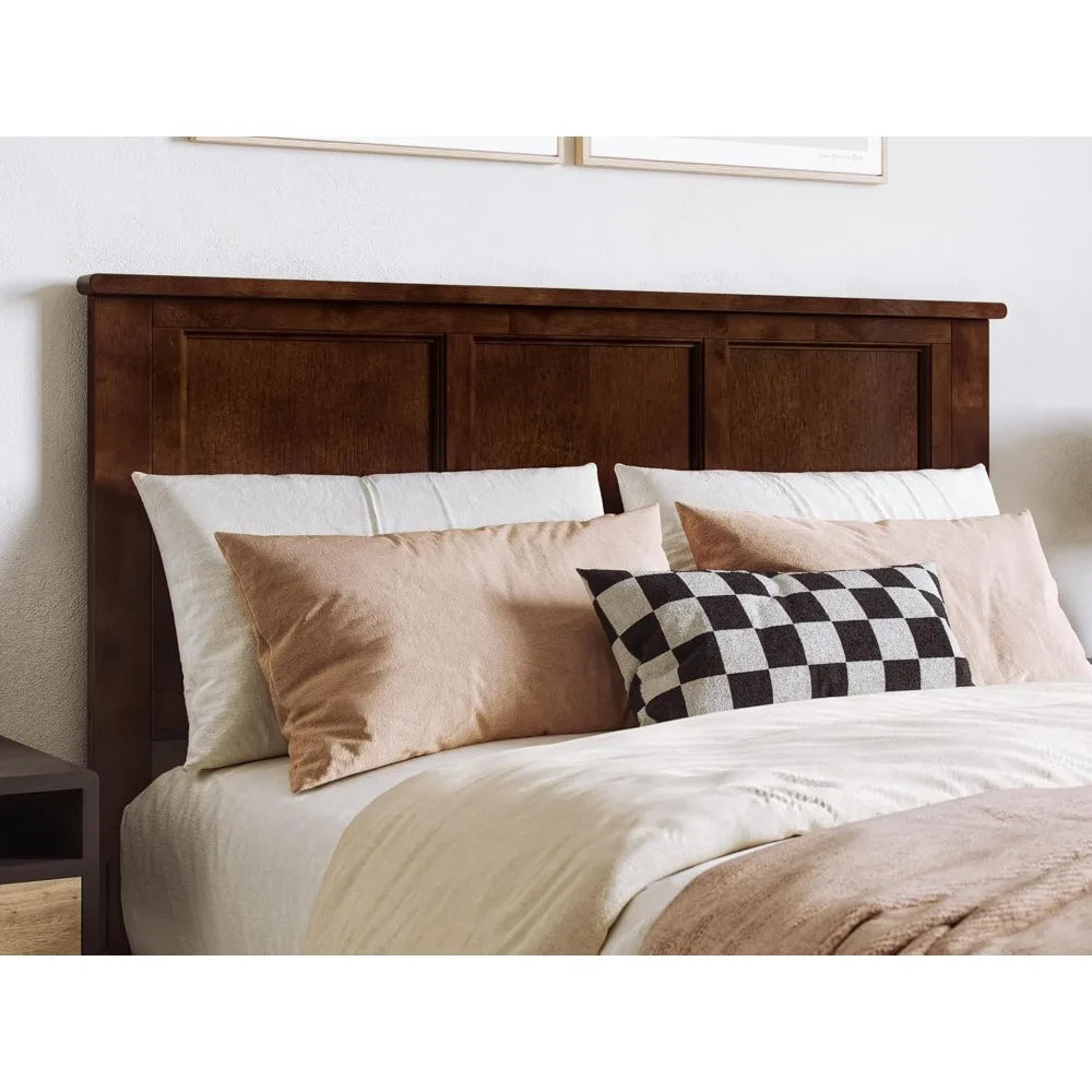 Full Size Headboard with Attachable Charger in Walnut