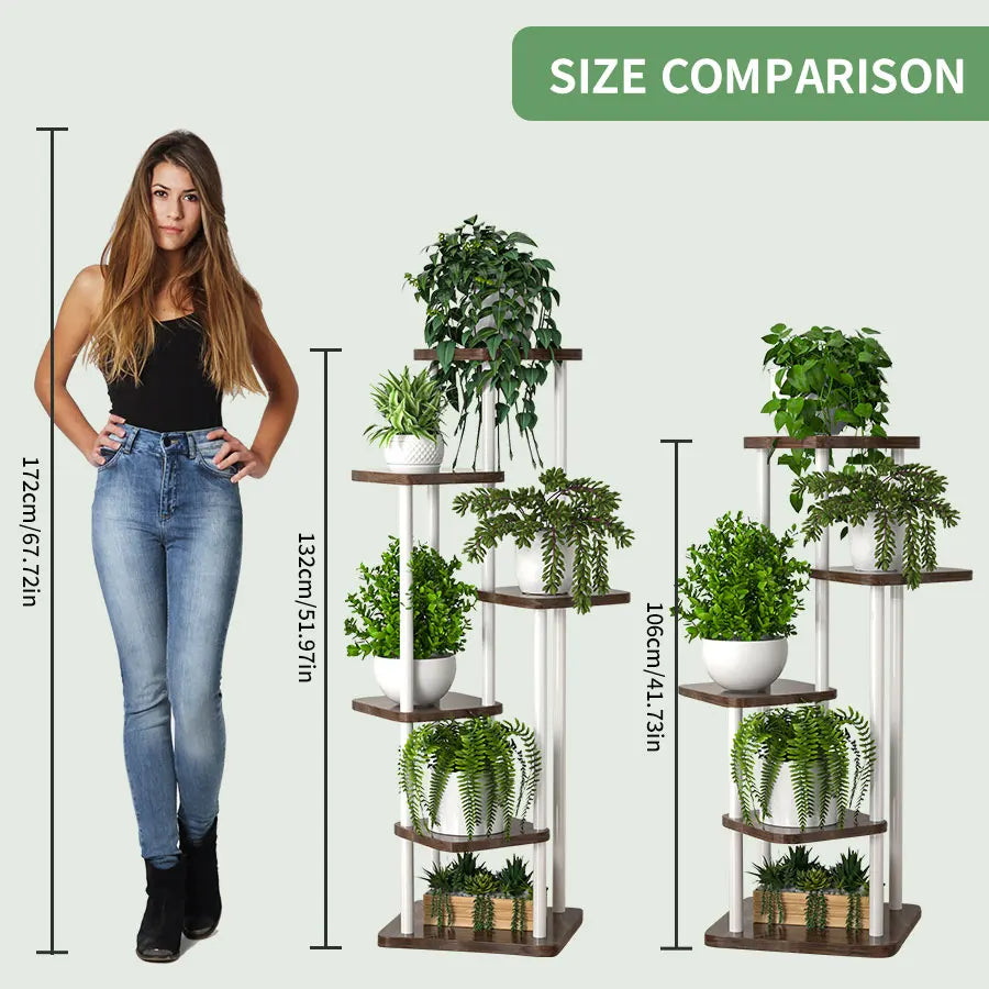 Elegant Metal Flower Stand Rack for Home and Garden Storage