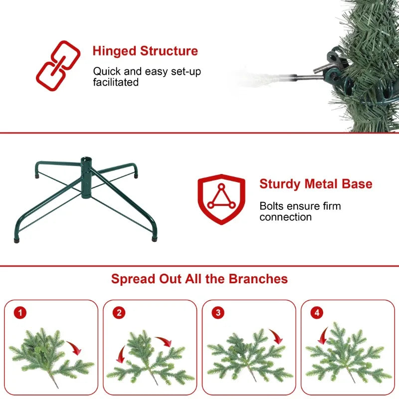 6Ft Pre-Lit Flocked Portland Pine Pencil Artificial Christmas Tree