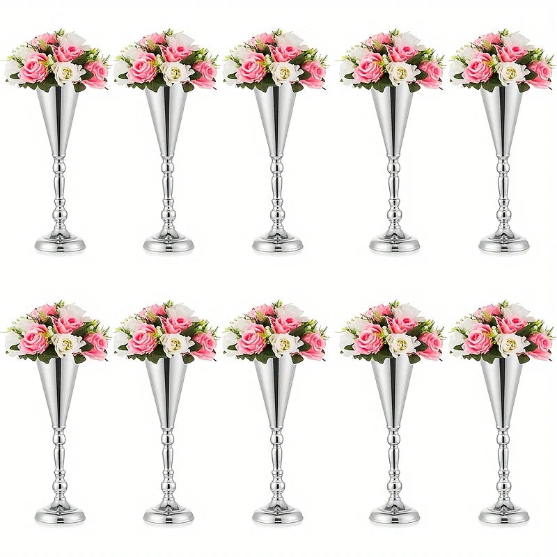 2/10 16.5 Inch Vases, Metal Vase Center Table Decorations, Birthday, Wedding, Anniversary, Home Decoration