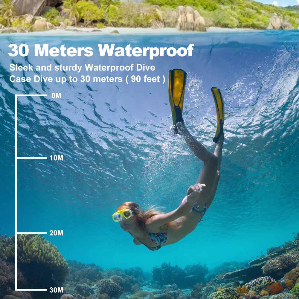 OURLIFE Action Camera 4K Ultra HD 16MP Waterproof 30M