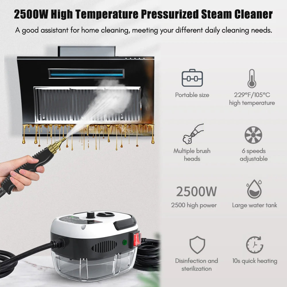 Romellar 1500W Handheld Steam Cleaner High Temperature