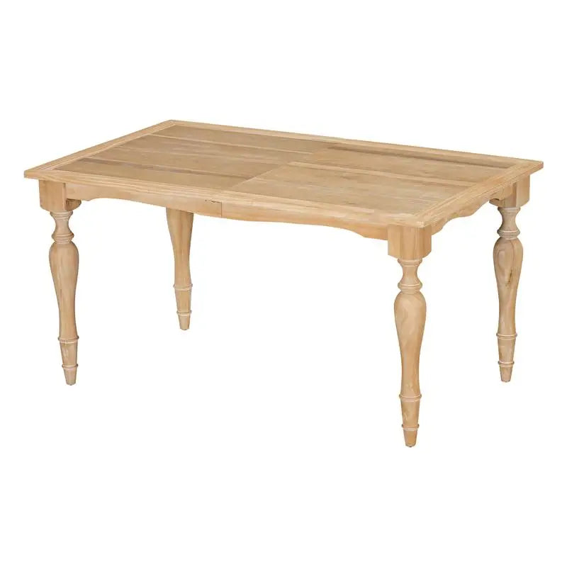 Vintage Traditional Extendable Dining Table 82.7" with Removable Leaf 23.6", Natural Finish