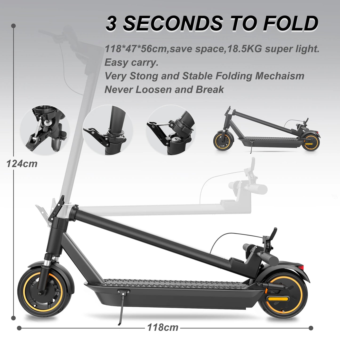 AOVOPRO ESMAX Electric Scooter 500W 35KmH Folding Foldable