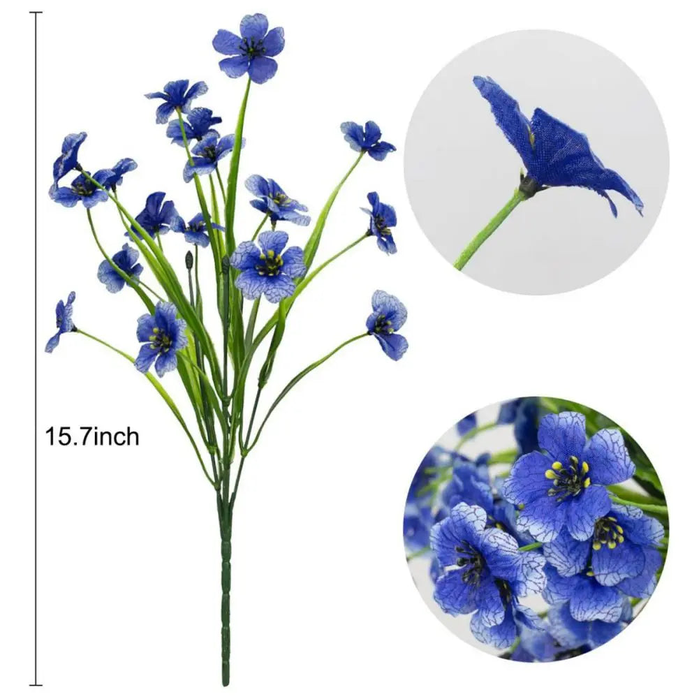 15pcs/set Artificial Violet Flowers Garden Decoration Plastic Bouquet Thanksgiving Christmas Wedding Home Decor Flowers 15.7inch