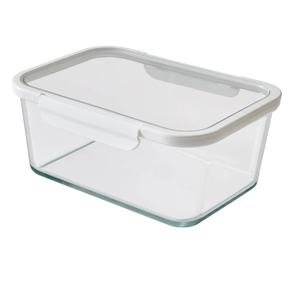 14 Cup Glass Food Storage Container with Tritan Lid Microwave Freezer Dishwasher Safe Stackable 2 Pieces