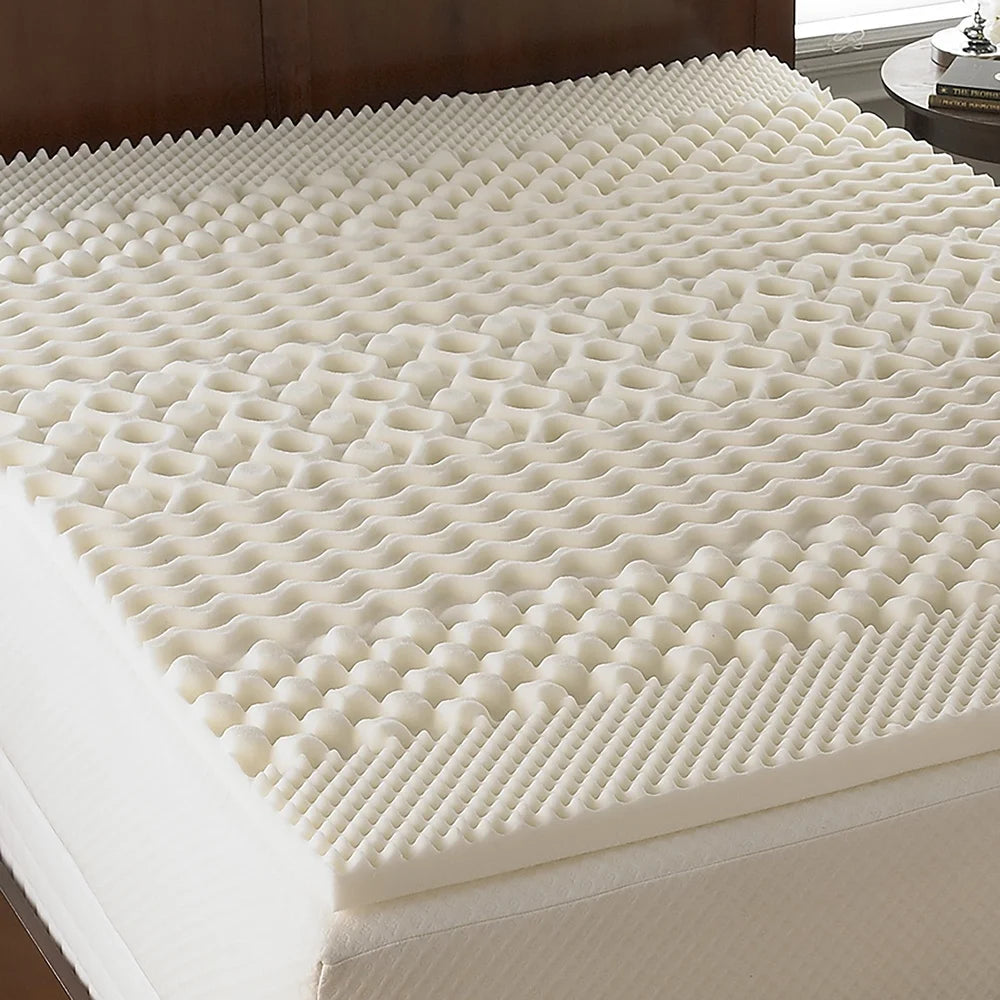 7 Zone Foam Mattress Topper Twin Twin XL Hypoallergenic Breathable Antimicrobial Pressure Relief Support Channels USA Made