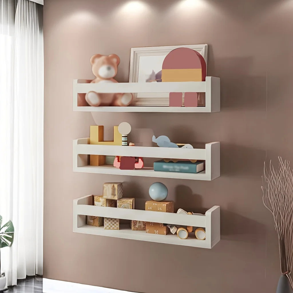 1pcs hold wall mounted partition storage rack, bedroom storage suspended wall shelf, solid wood wall storage and organizing rack