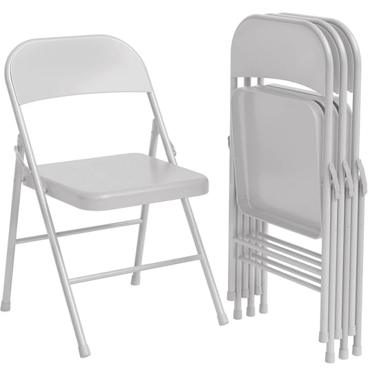 2/4 Piece Folding Chairs for Outdoor Indoor, Portable Stackable Seat with Steel Frame for Events Office Wedding Party
