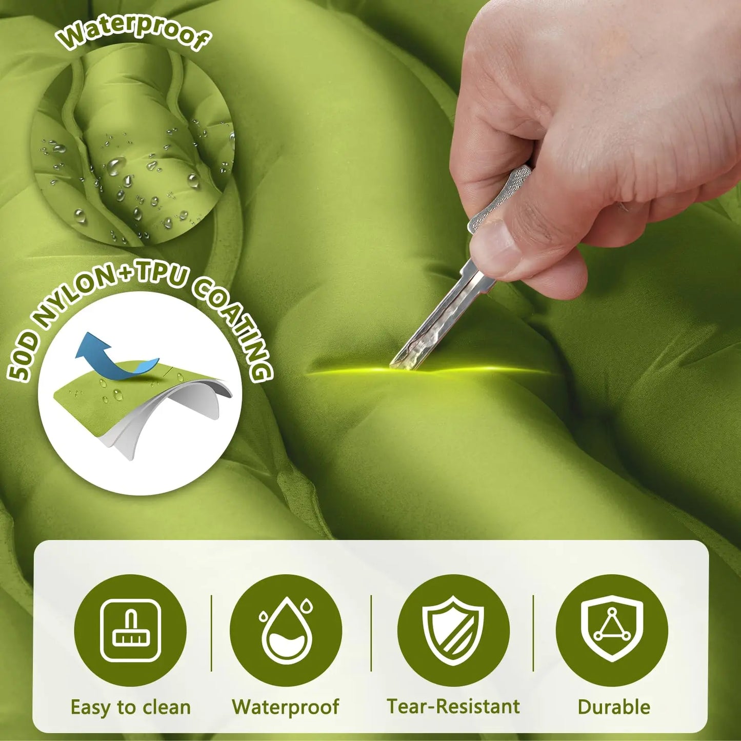 WestTune Inflatable Air Mattress For Camping With Pillow