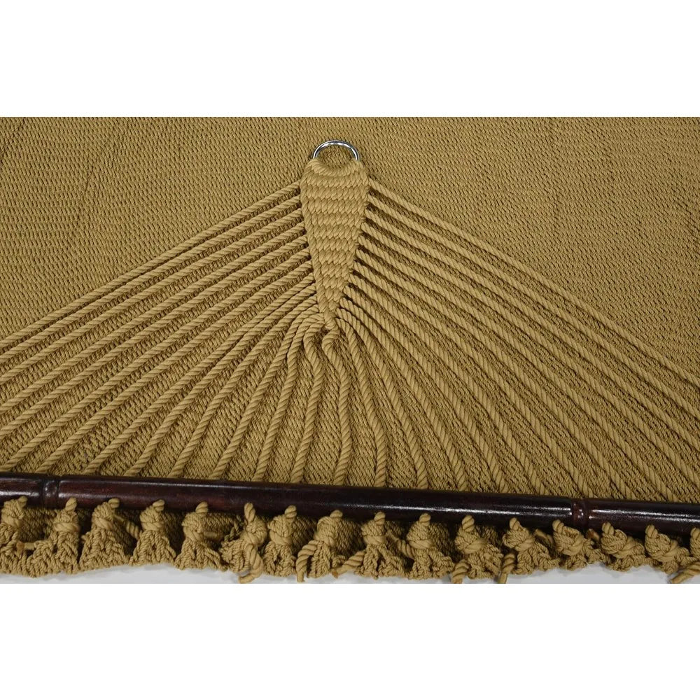 Jumbo Caribbean Hammock - 55 Inch - Soft-Spun Polyester - Tan
