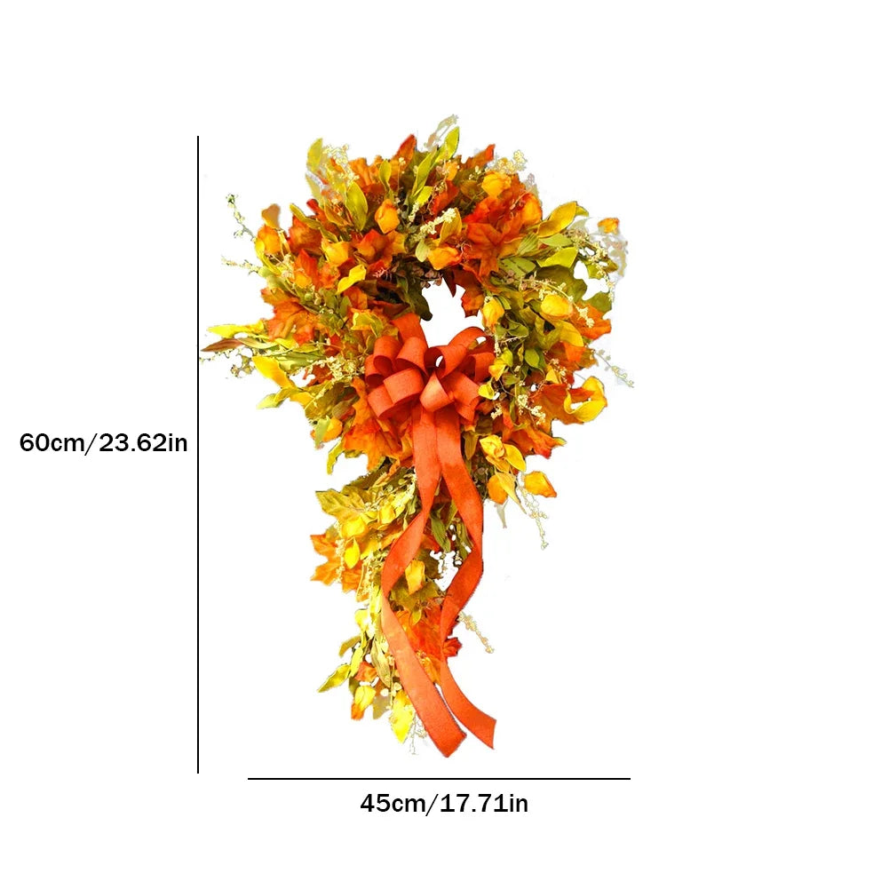 Thanksgiving Door Hanger Festival Celebration Maple Leaf Front Door Hanging Party Supplies Scene Layout for Home Restaurant Shop