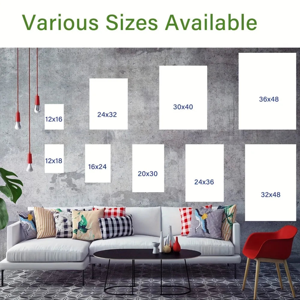 Abstract Canvas Wall Art Modern Painting Pine Frame Decor