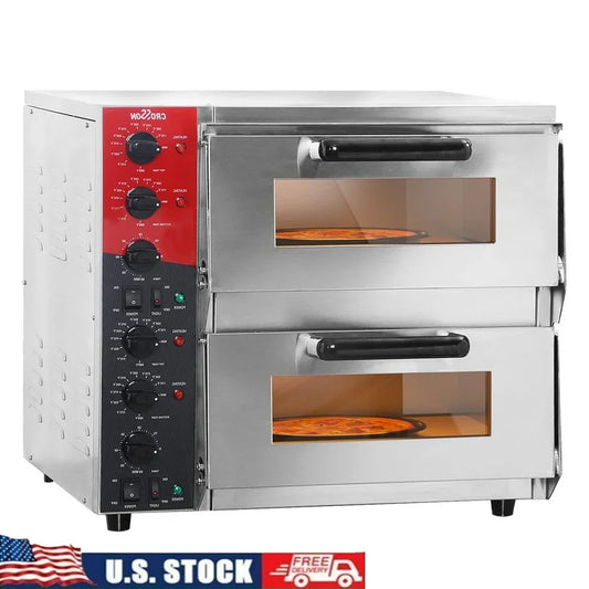 Commercial Double Deck Countertop Pizza Oven ETL Certified