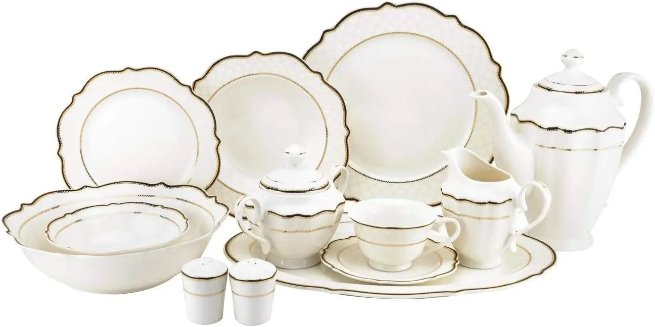 57-pc Banquet Dinnerware Set, Luxury Tableware Dining Service for 8 Acetochlor  Acetazolamide
