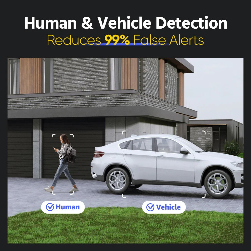 Annke 6K Dual Light Audio Fixed Bullet Camera Human Vehicle Detection 12MP HD IP Security Camera Poe 256G SD Storage ONVIF IP67