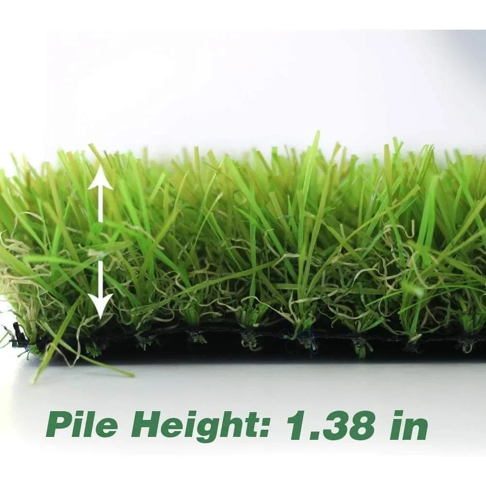 Artificial Grass Turf 1.38" Custom Sizes,Fake Grass Indoor/Outdoor Rug Synthetic Lawn Carpet,Faux Grass Landscape