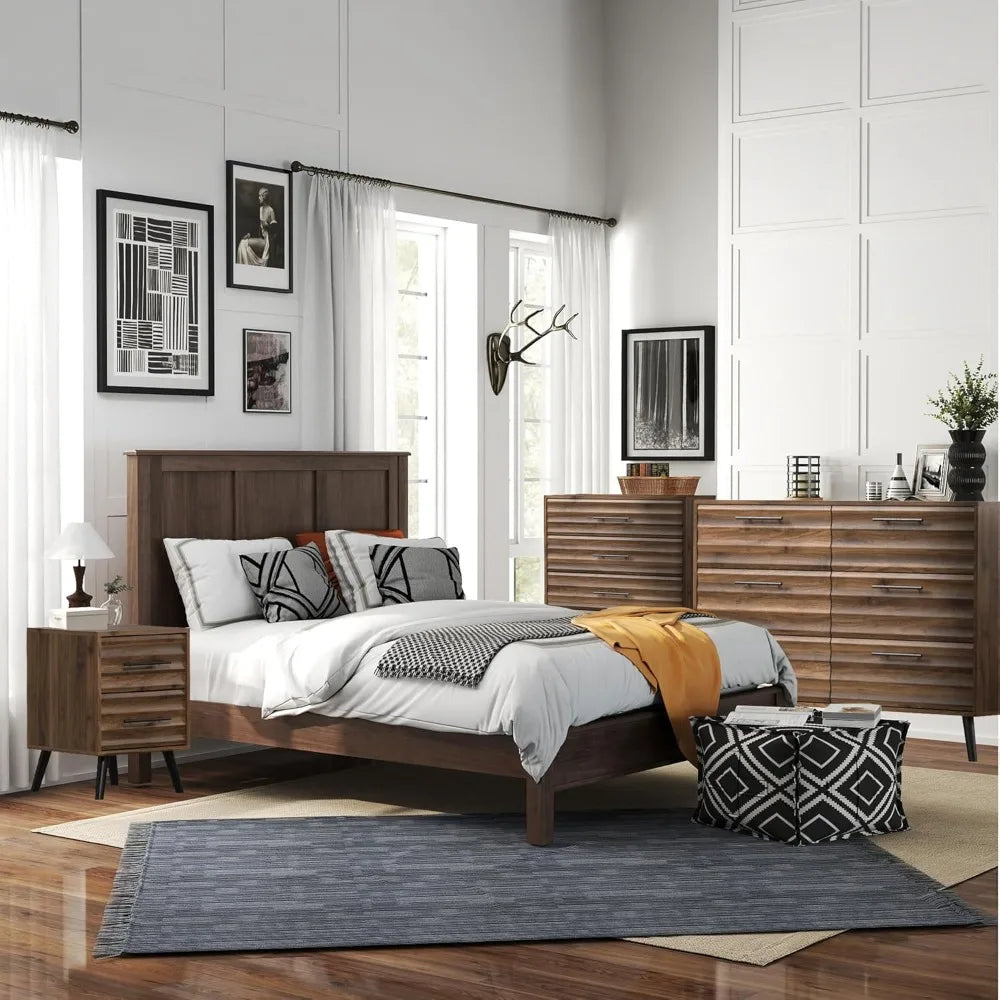 RBXC Farmhouse Bedroom Set 3 Piece Dresser Nightstands