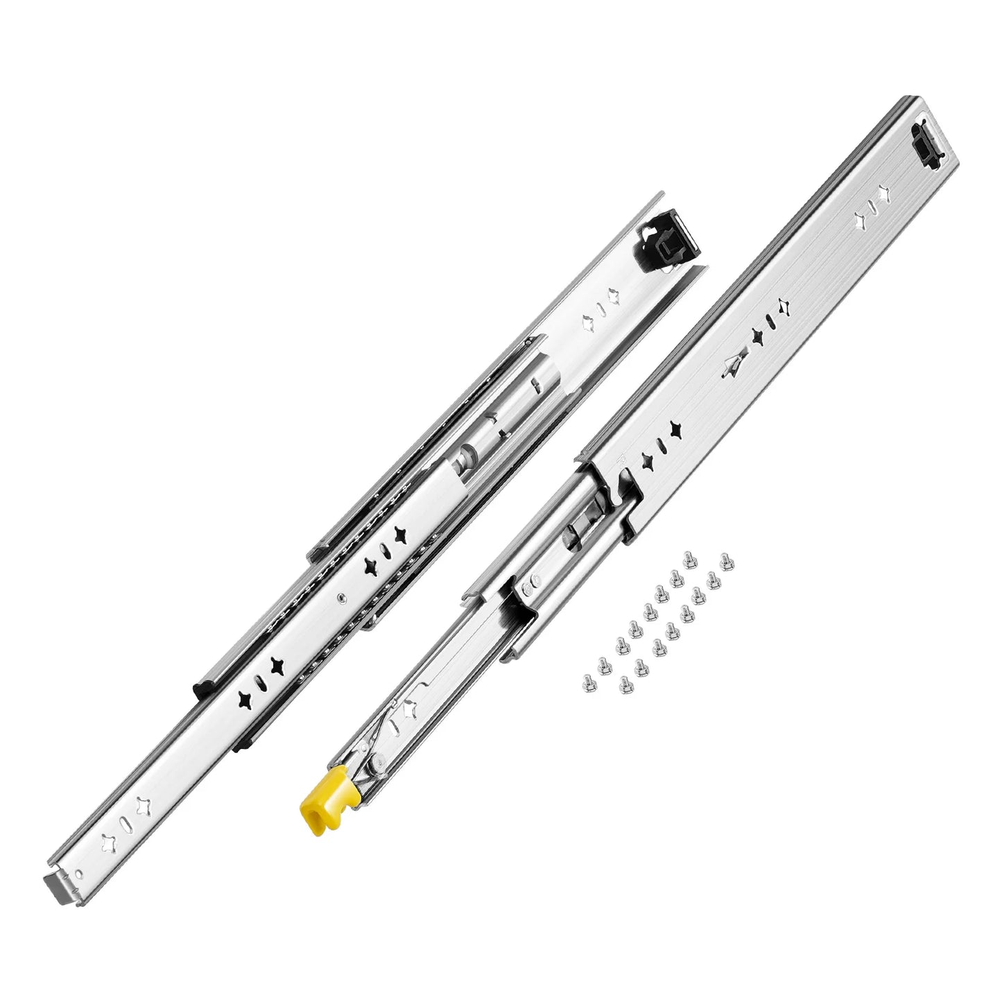 VEVOR Set of 2 Drawer Rails Sizes Ranging from 16 to 60 in 250 lbs Weight Limit Lockable Drawer Rails Ball Bearing Side Mount