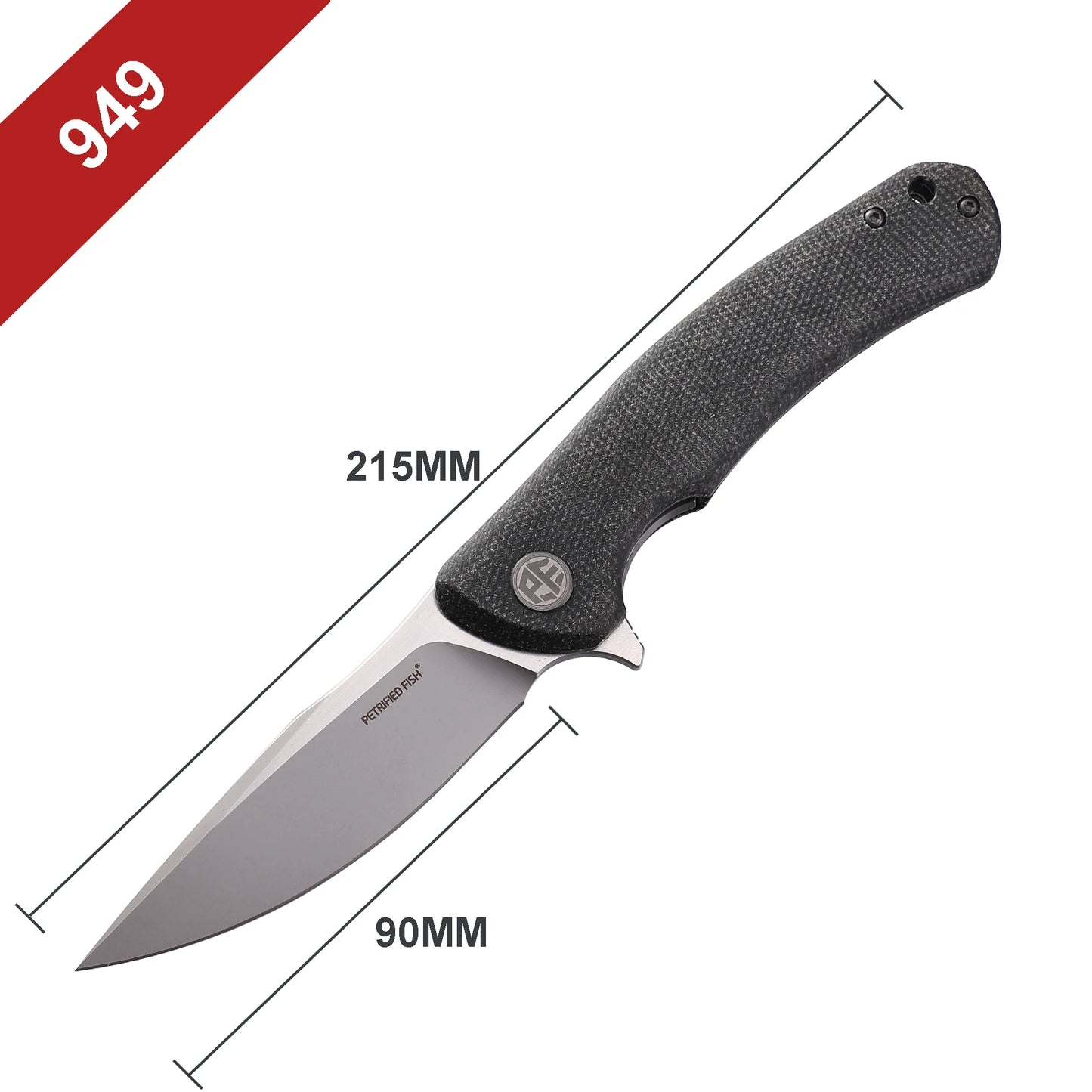 Petrified Fish PF949 Folding Knives Mini K110 Steel Blade Handle Fish Hunting Knife Outdoor Camping Pocket EDC Survival Tools