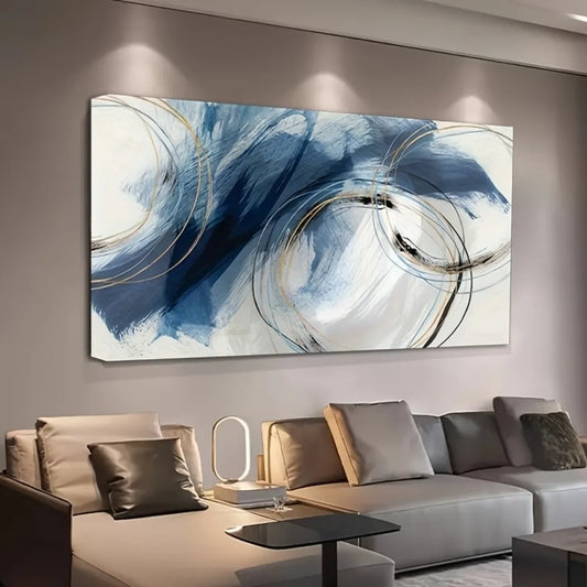 Dreamlike Line Art in Pine Frame Art Deco Decor Display