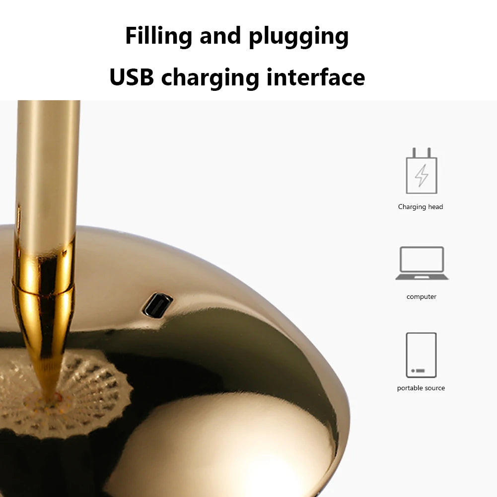 3 Colors LED Crystal Table Lamp Dimmable Bedside Night Light Rechargeable Romantic Wireless Creative for Bedroom Living Room