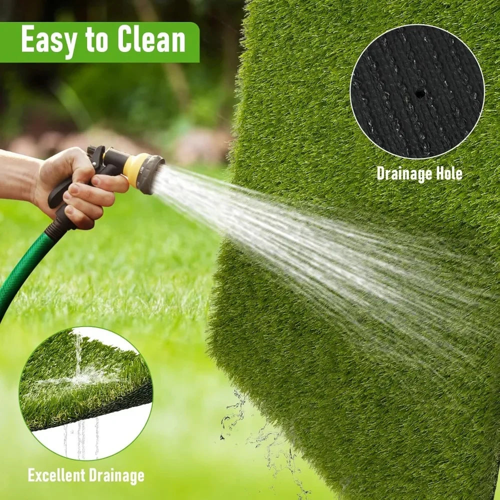 5x8 Ft Realistic Artificial Turf Grass Rug,  Indoor Outdoor Garden Lawn Landscape Patios Decoration, Artificial Lawn