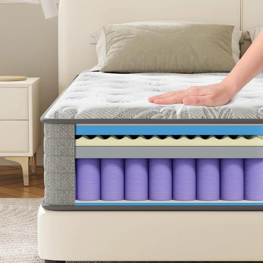 Zhuoting Gel Infused Memory Foam Pocket Spring Mattress